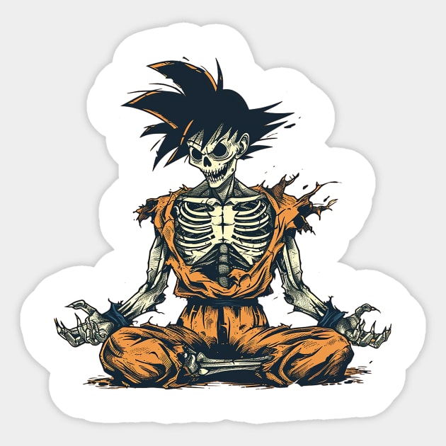 goku skeleton Sticker by pokermoment